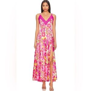 Free People All A Bloom Maxi Dress In Neon Pop Combo